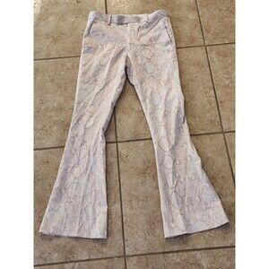 Asos Design Pink Snake Print Flared Pants *Read Description For Measurements*